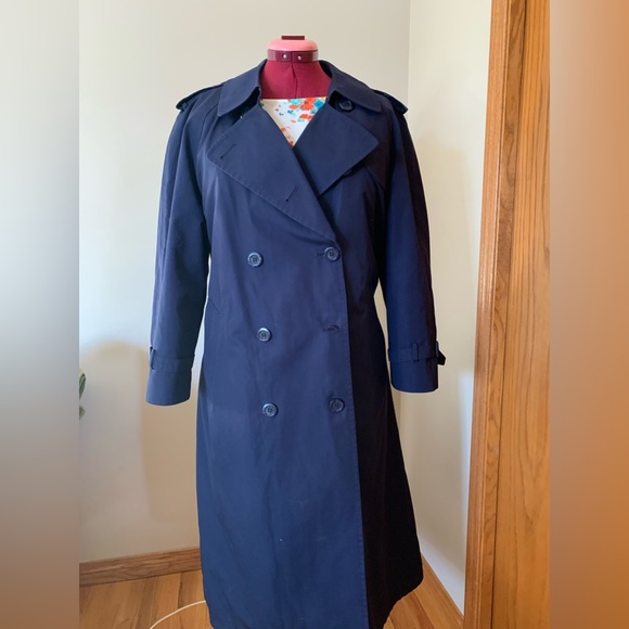 Navy all weather Trench coat - Picture 5 of 13